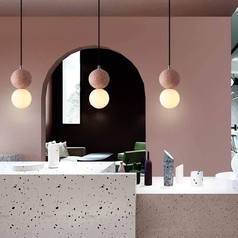 Terrazzo Stone-Finish Pendant Light