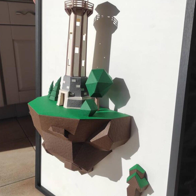 3D Paper Lighthouse DIY Model Kit