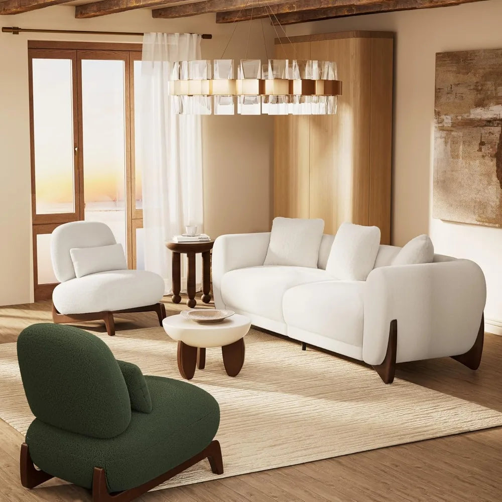 Lounge Chair Accent Chair Boucle Tilt Back Cloud Contemporary Mid-Century Couch Furniture Living Room Bedroom Reading Gift