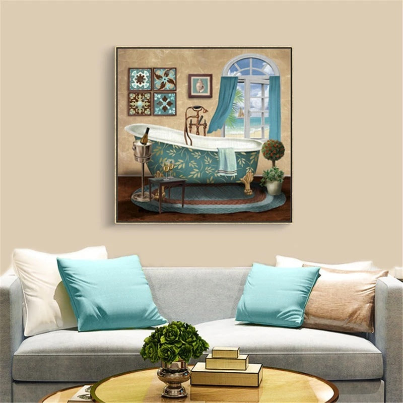 Retro Abstract Boho Canvas Print