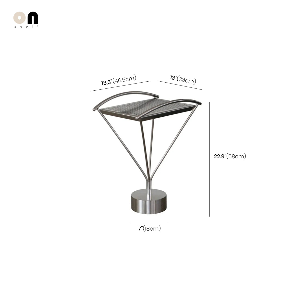 Side Table Arc Stainless Steel Industrial Contemporary Luxury Vintage End Table Living Room Bedroom Office Home Decor Gift