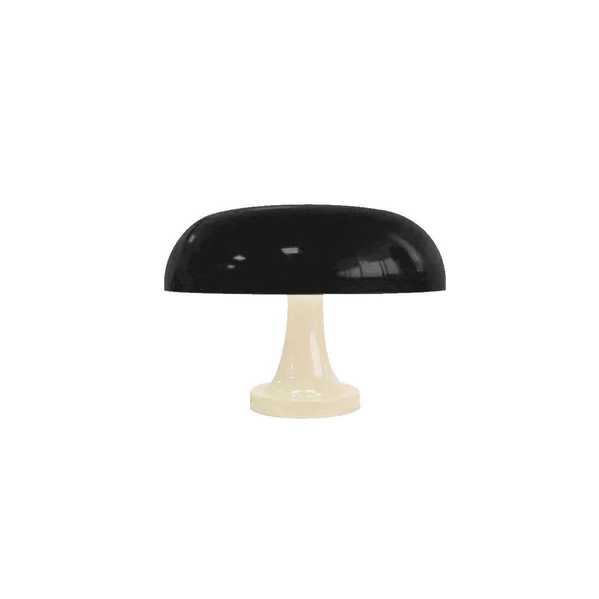 Table Lamp Mushroom Wide Bauhaus Black ABS Contemporary Nordic Retro Bedroom Living Room Office Shelf Home Decor Gift Housewarming Decor