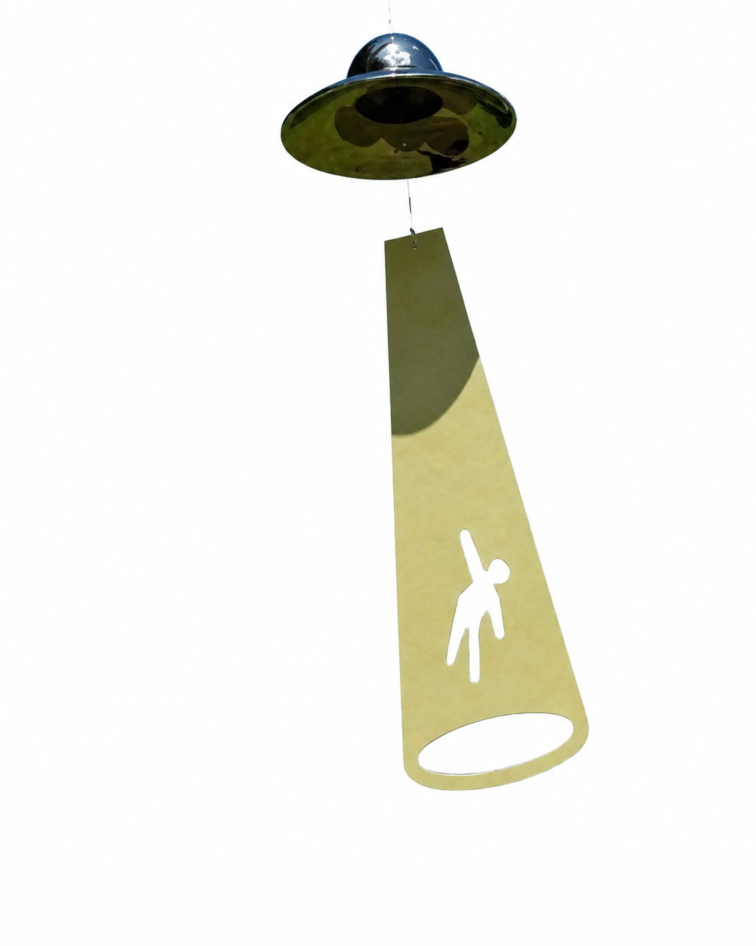 Wind Chime UFO Spacecraft Humor Interactive Ceiling Hanging Decoration Contemporary Living Room Bedroom Kid's Room Office Gift