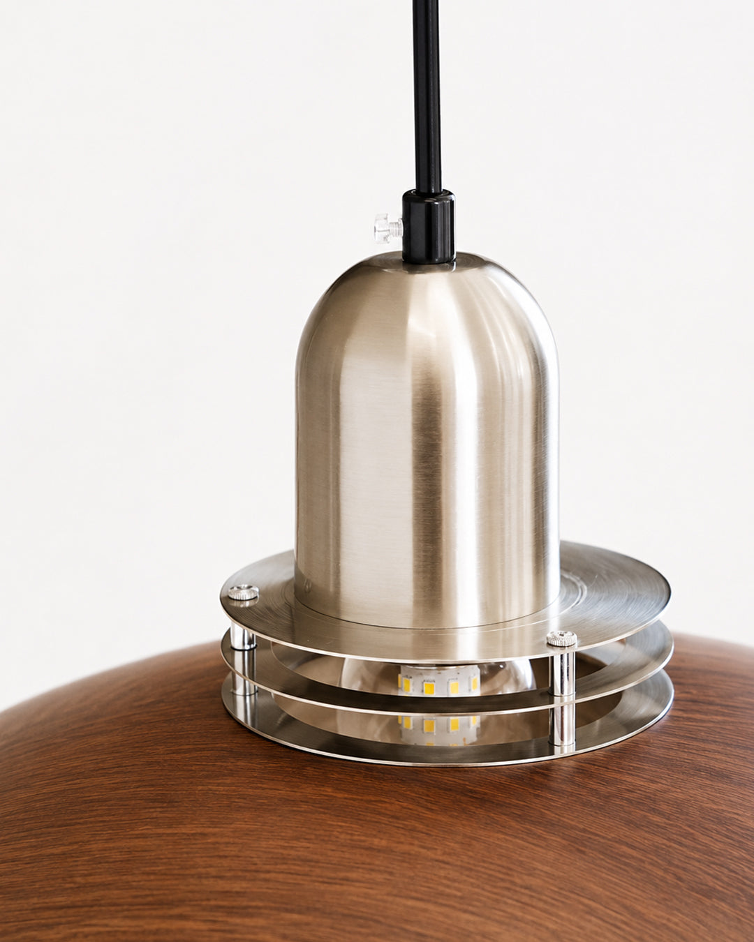 Walnut Wood UFO Pendant Light