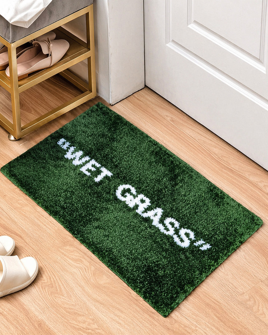 Doormat Bath Mat Humor Typographic Grass Contemporary Welcome Mat Living Room Entryway Bedroom Kitchen Office Home Gift