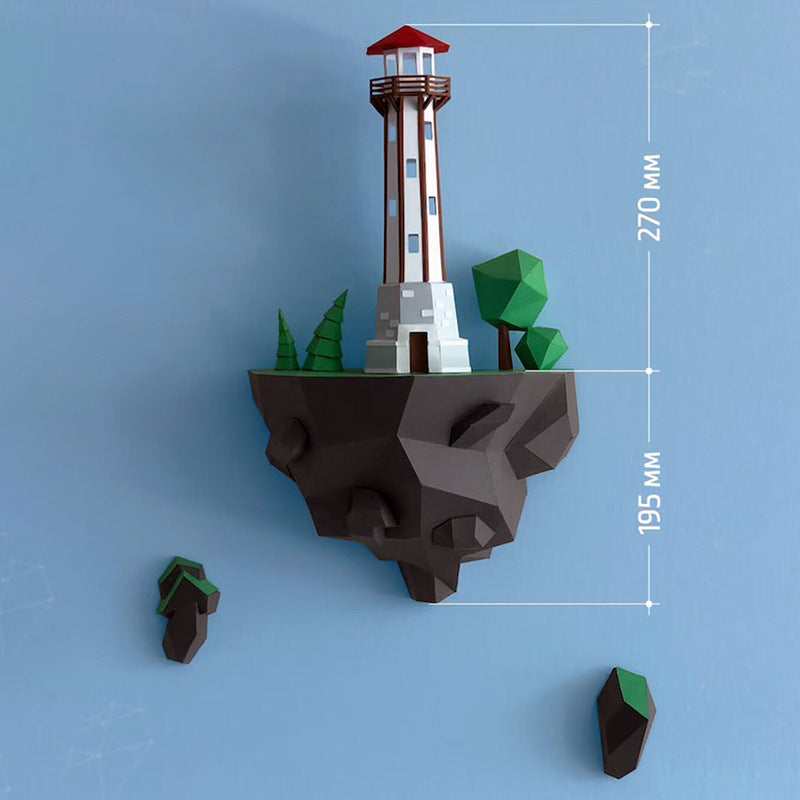 3D Paper Lighthouse DIY Model Kit