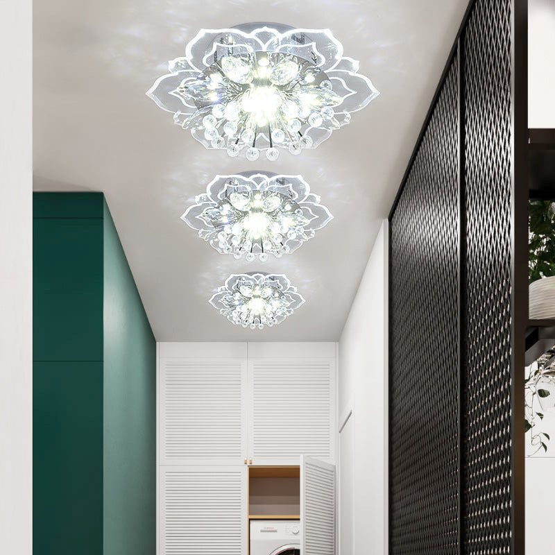Crystal Flower LED Ceiling Light
