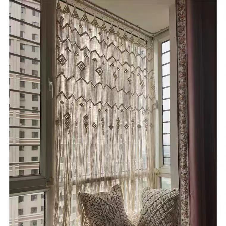 Boho Macrame Room Divider