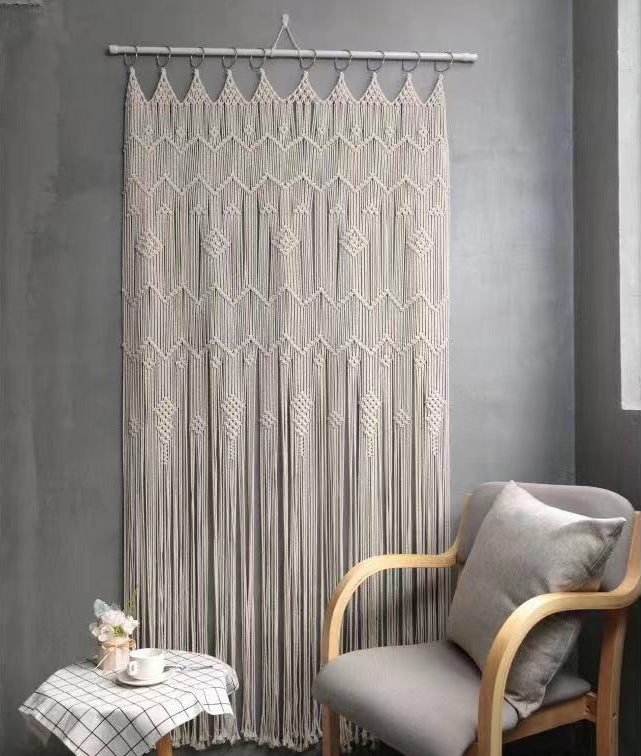 Boho Macrame Room Divider
