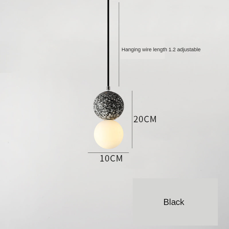 Terrazzo Stone-Finish Pendant Light
