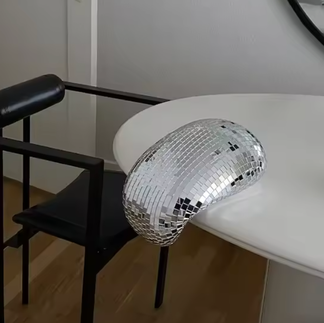 Ornament Sculpture Melting Disco Ball Retro Novelty Shelf Desk Office Living Room Bedroom Home Decor Housewarming Gift Unique Decor