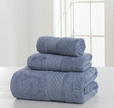 Cotton Terry Bathrobe & Towel Set