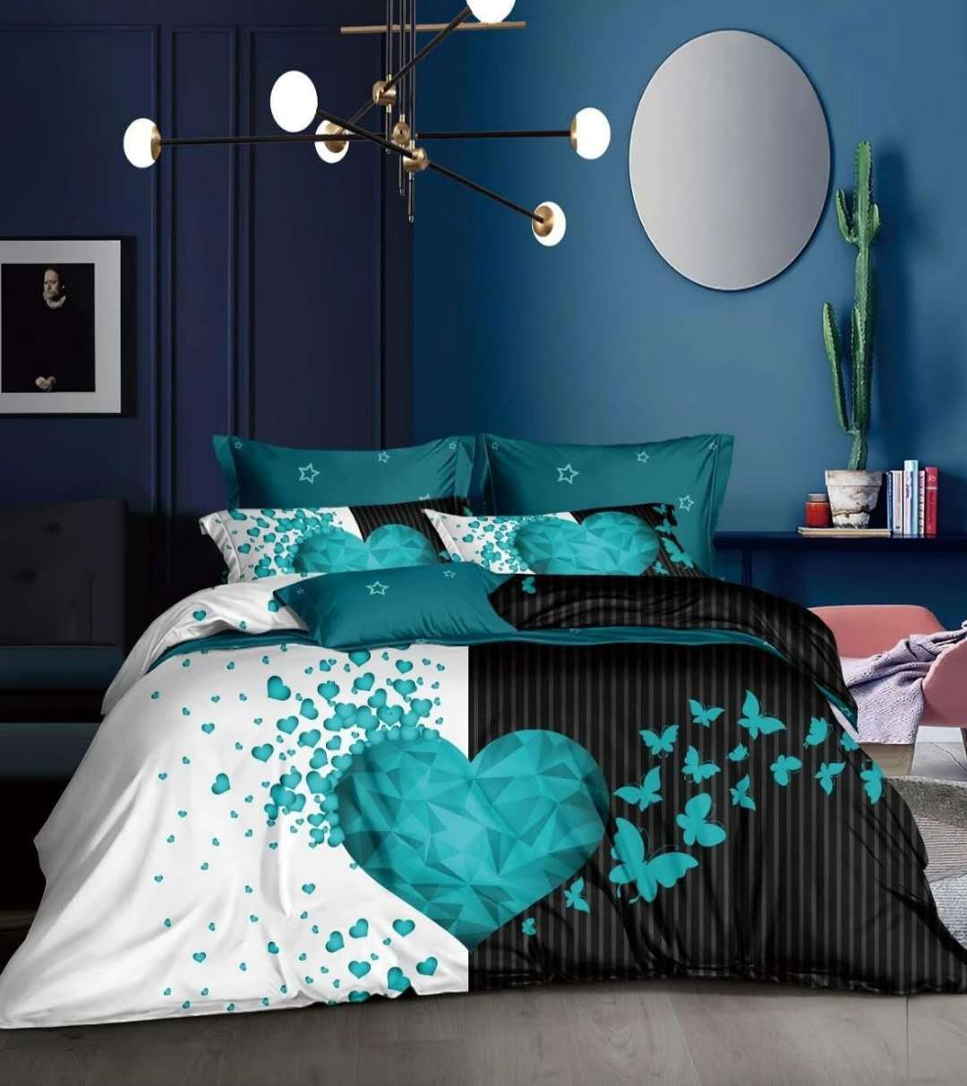 Satin Reactive Print Duvet Cover Set