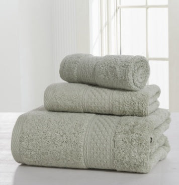 Cotton Terry Bathrobe & Towel Set