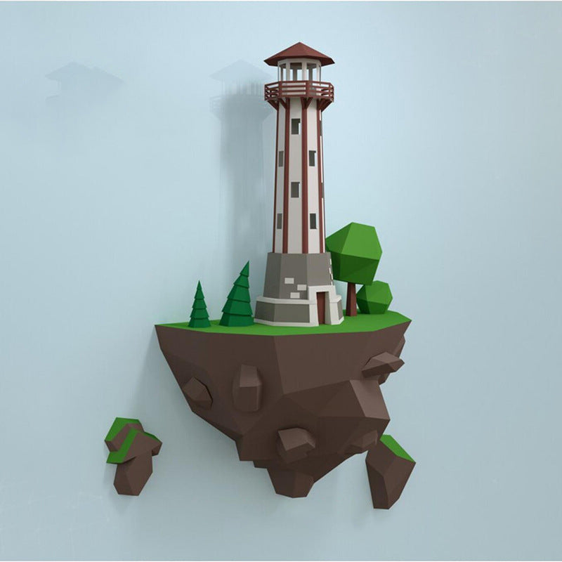 3D Paper Lighthouse DIY Model Kit