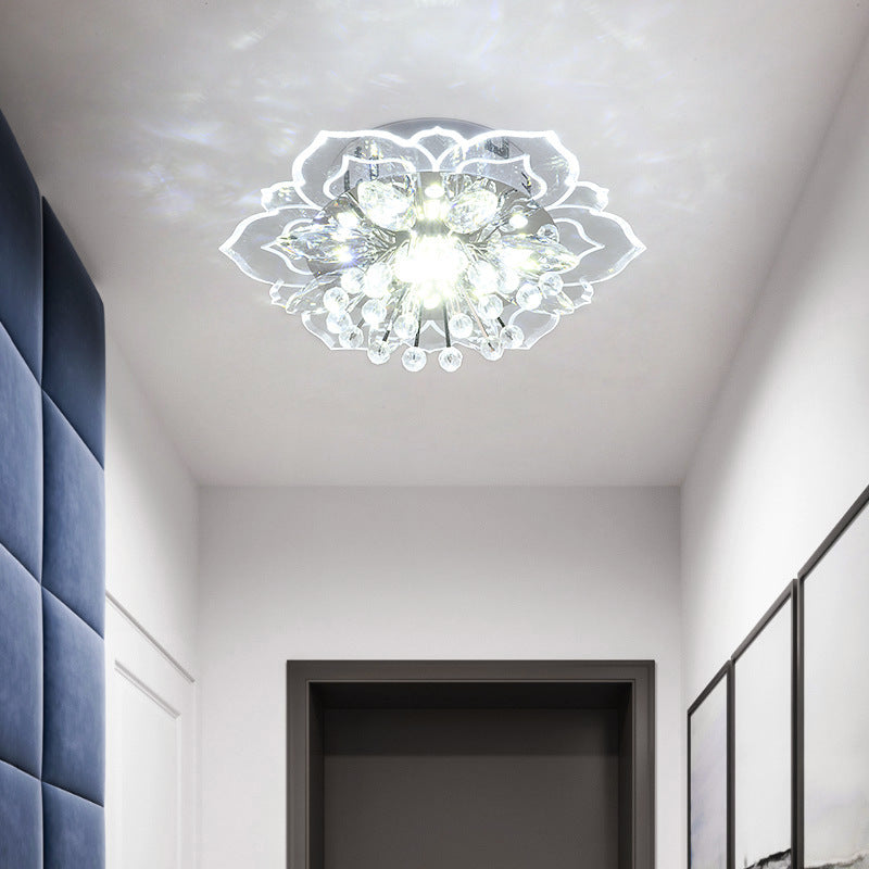 Crystal Flower LED Ceiling Light