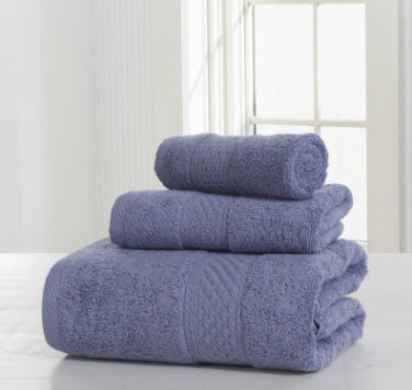 Cotton Terry Bathrobe & Towel Set