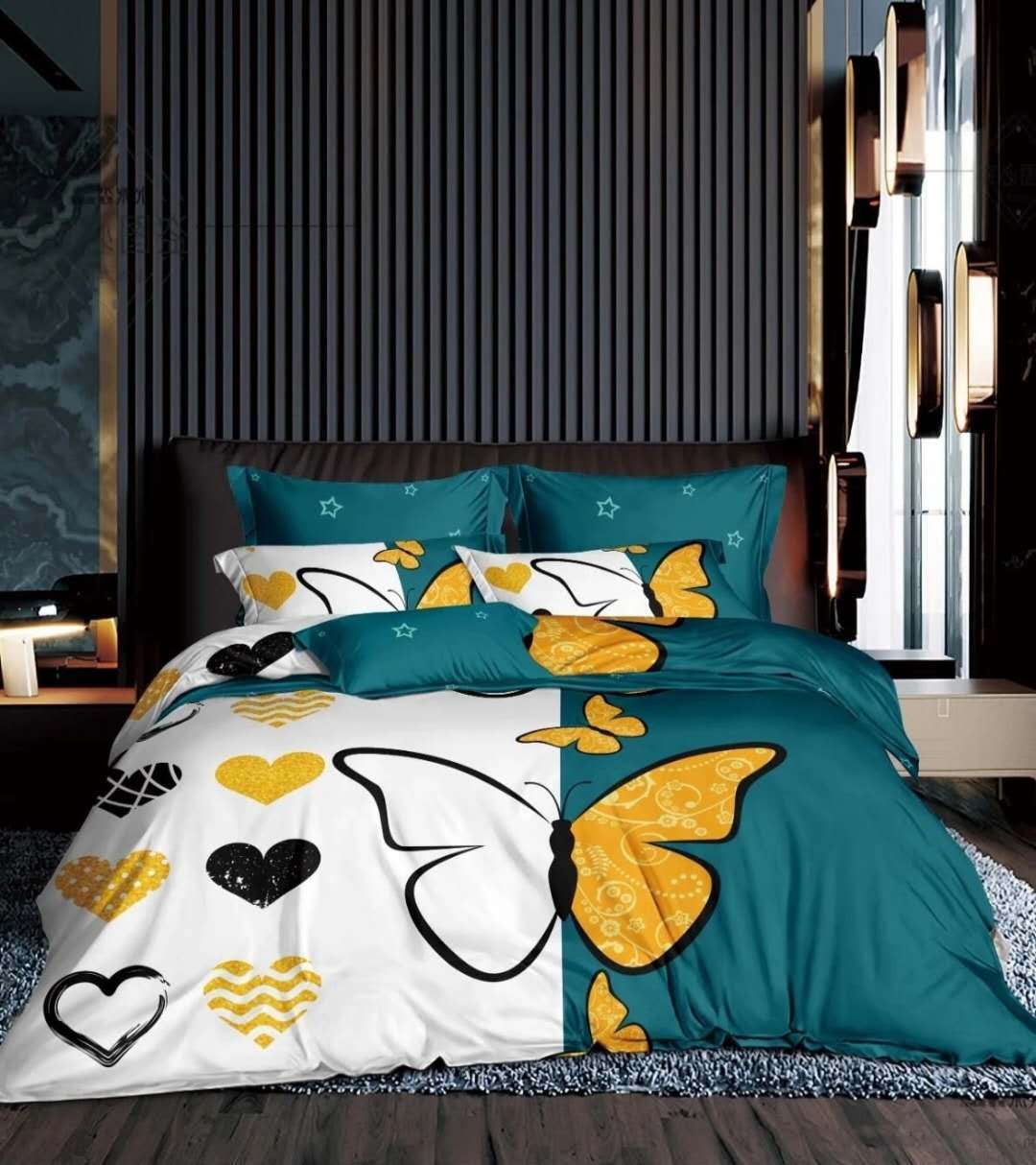 Satin Reactive Print Duvet Cover Set