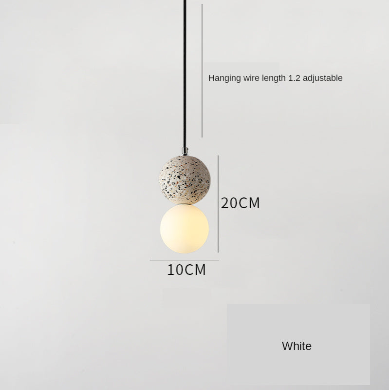 Terrazzo Stone-Finish Pendant Light