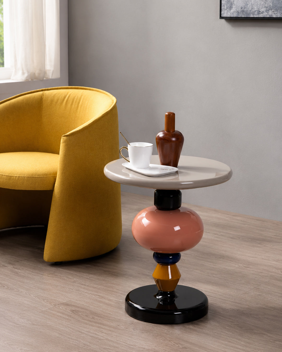 Side Table Modular Color Stack Pedestal Retro Nordic Colorful Living Room Bedroom Office Home Furniture Accent Table Gift