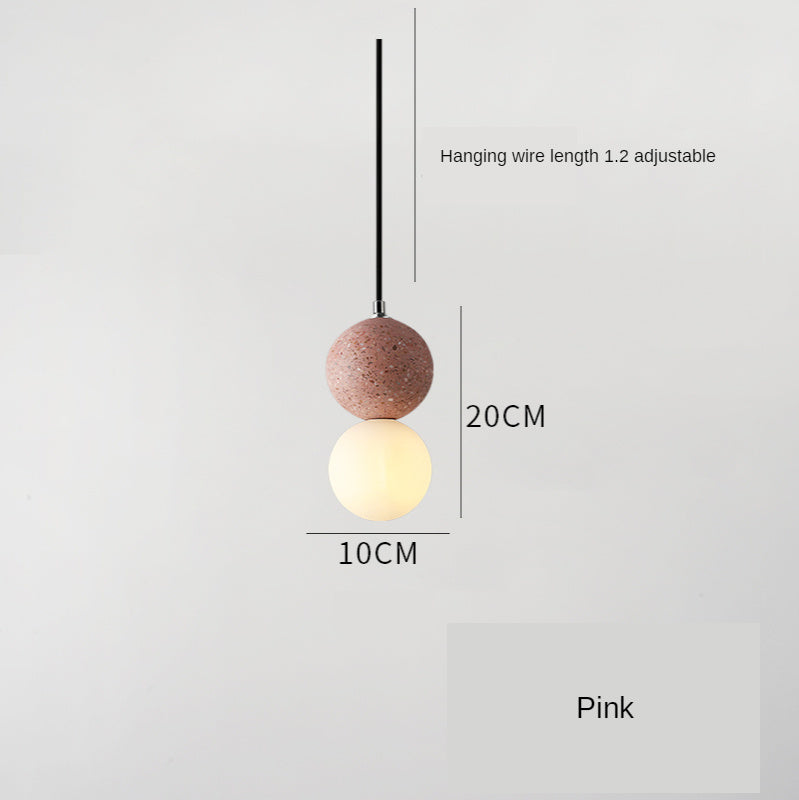 Terrazzo Stone-Finish Pendant Light