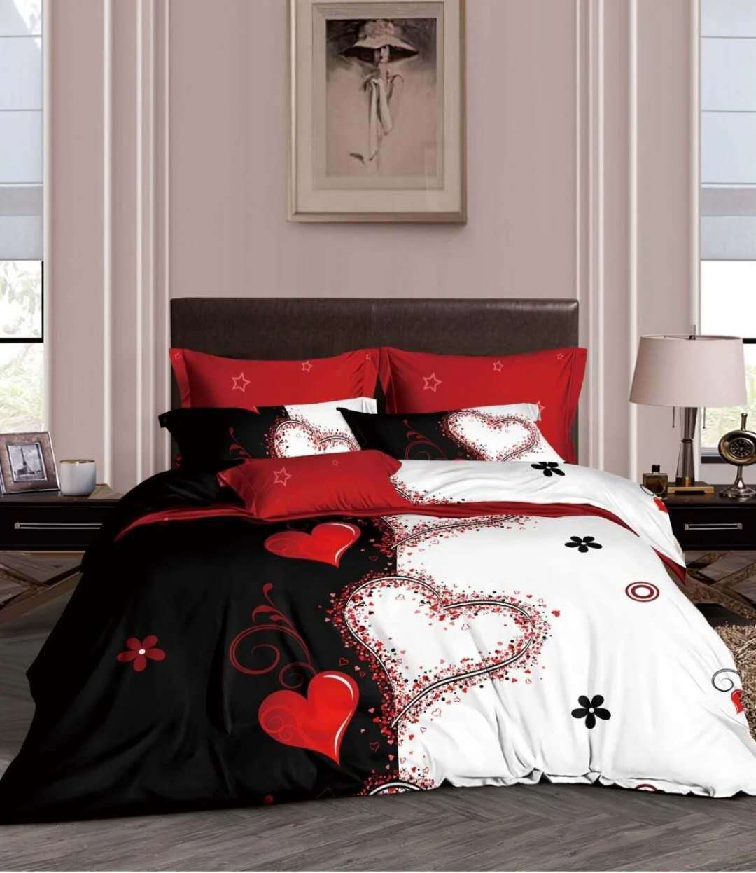 Satin Reactive Print Duvet Cover Set