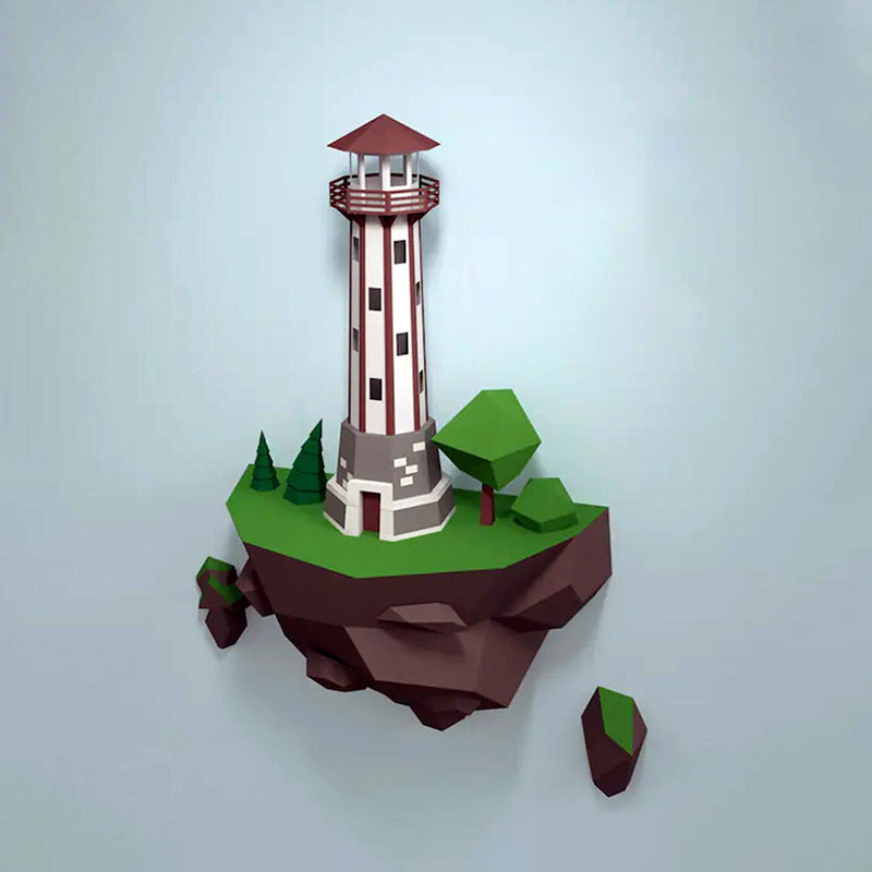 3D Paper Lighthouse DIY Model Kit