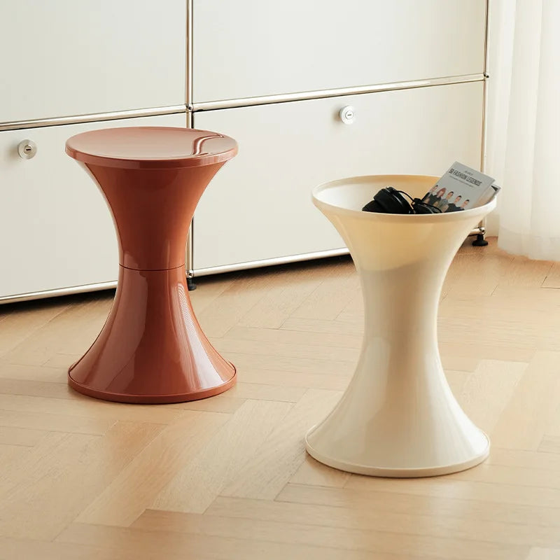 Storage Stool Side Table PP Plastic Contemporary Retro Colorful Living Room Bedroom Kitchen Office Home Furniture Gift Housewarming