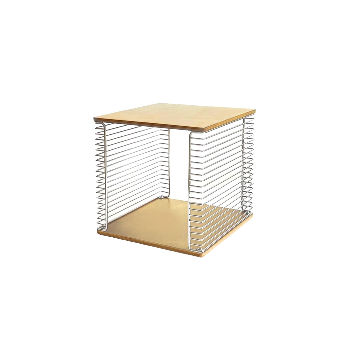 Storage Organizer Cube Modular Wood Metal Japanese Mid-Century Nordic Antique Side Table Living Room Bedroom Office Gift