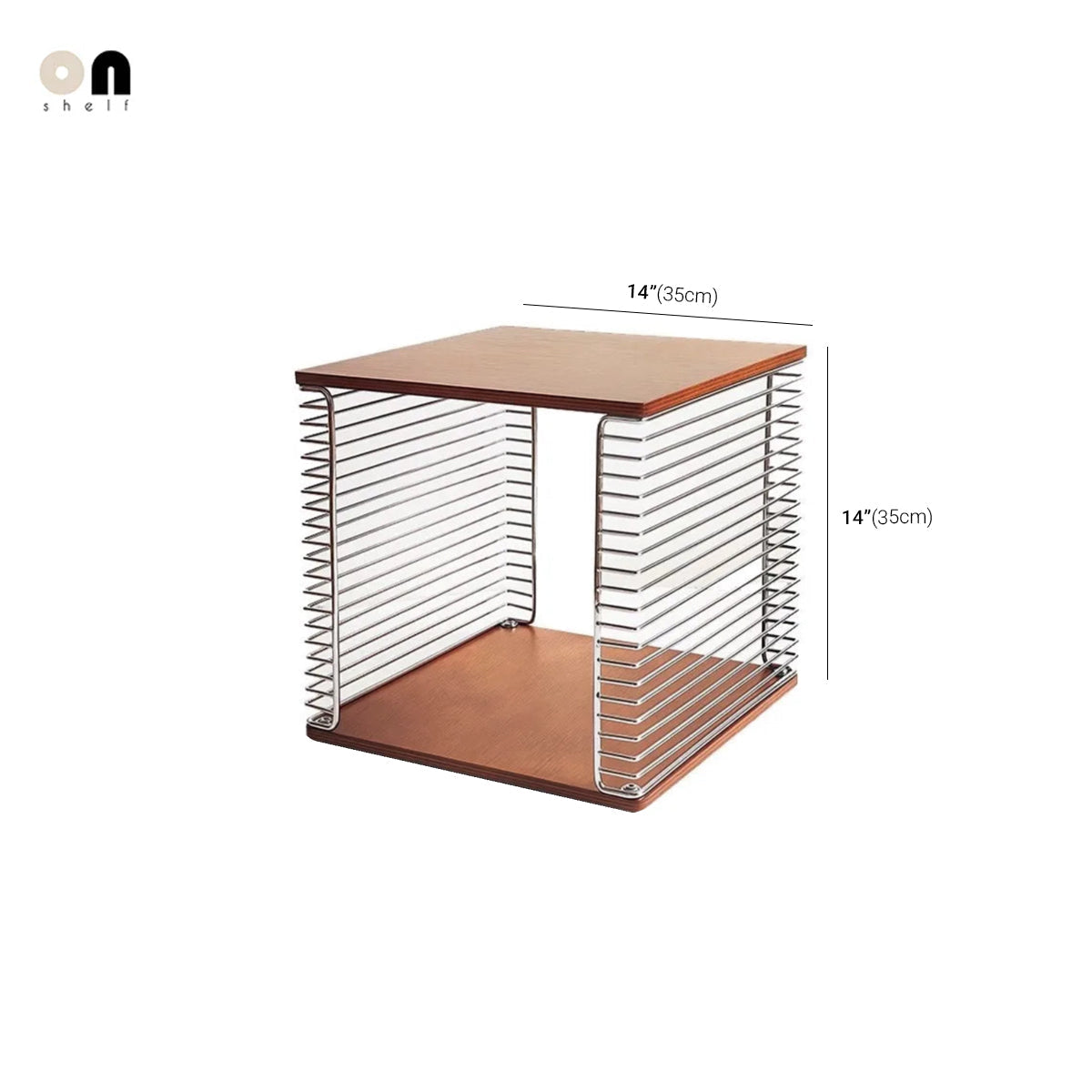 Storage Organizer Cube Modular Wood Metal Japanese Mid-Century Nordic Antique Side Table Living Room Bedroom Office Gift