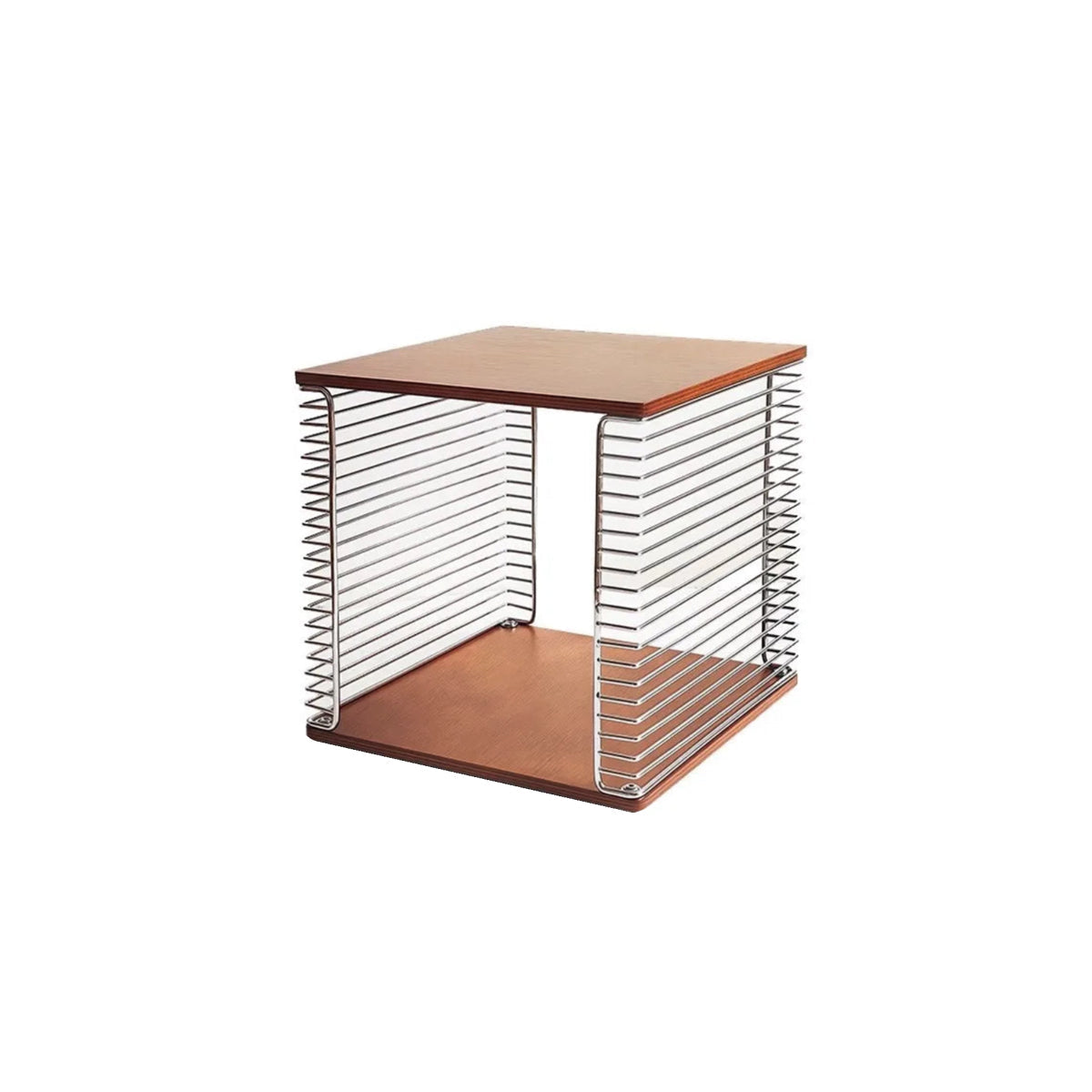Storage Organizer Cube Modular Wood Metal Japanese Mid-Century Nordic Antique Side Table Living Room Bedroom Office Gift