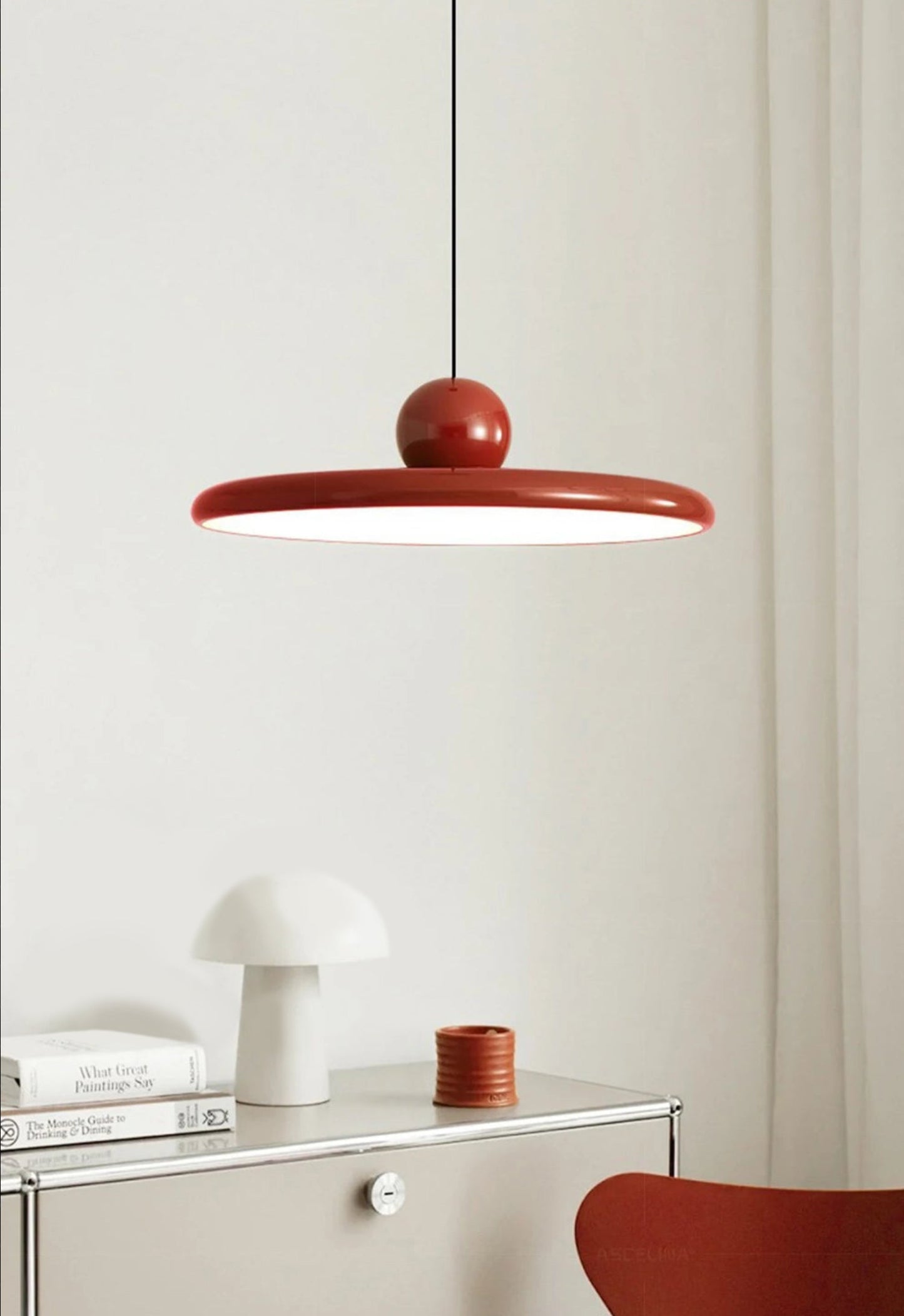 Pendant Ceiling Light Ball Saucer Nordic Mid-Century Retro Colorful Hanging Lamp Living Room Bedroom Dining Kitchen Gift