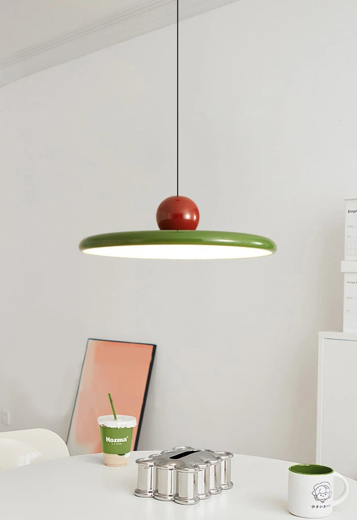 Pendant Ceiling Light Ball Saucer Nordic Mid-Century Retro Colorful Hanging Lamp Living Room Bedroom Dining Kitchen Gift