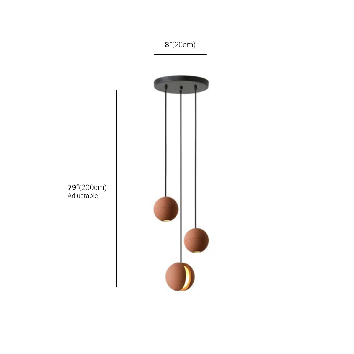 Ceiling Light Cement Moon Planet Ball Contemporary Fixture Chandelier Living Room Bedroom Dining Kitchen Office Home Gift