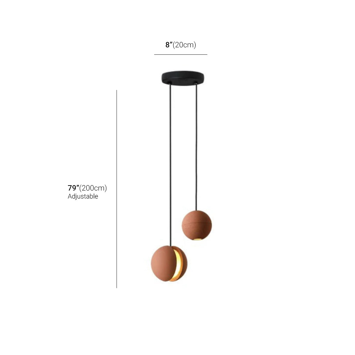 Ceiling Light Cement Moon Planet Ball Contemporary Fixture Chandelier Living Room Bedroom Dining Kitchen Office Home Gift