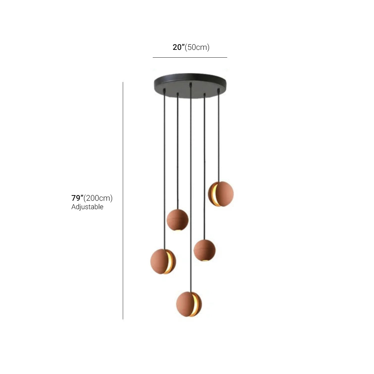Ceiling Light Cement Moon Planet Ball Contemporary Fixture Chandelier Living Room Bedroom Dining Kitchen Office Home Gift