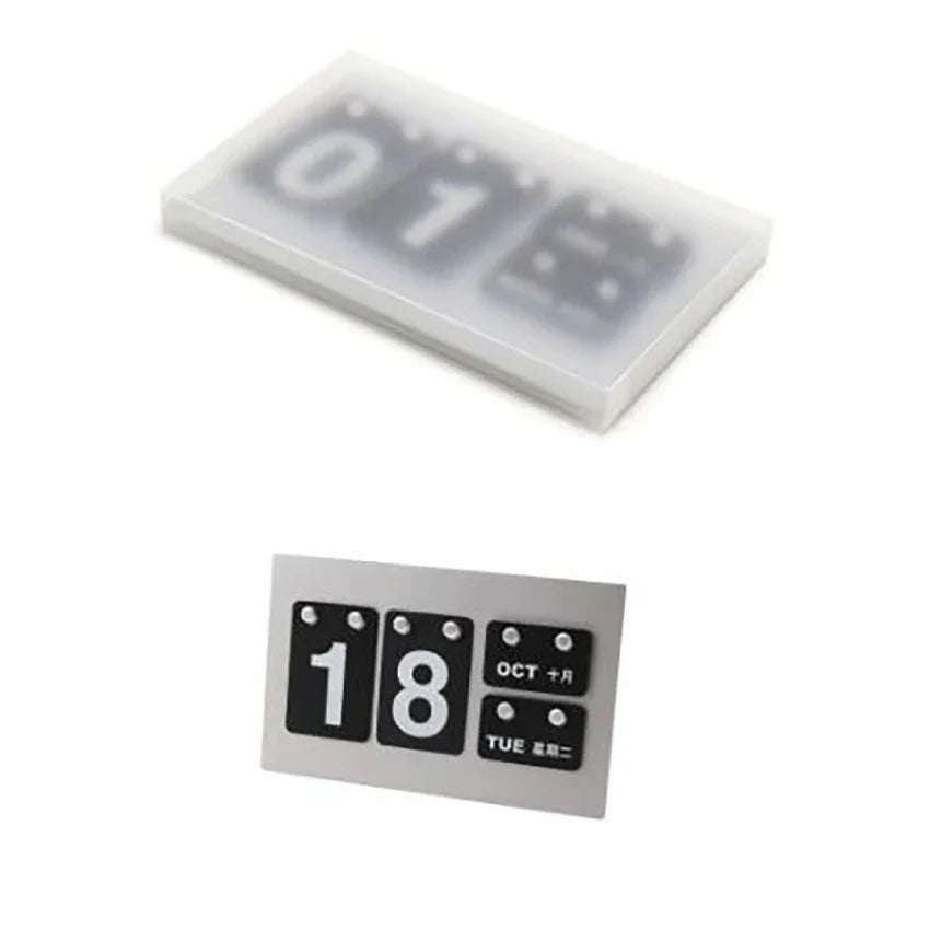 Desk Calendar Desktop Metal Vintage Industrial Interactive Perpetual Office Shelf Home Organizer Decor Housewarming Gift