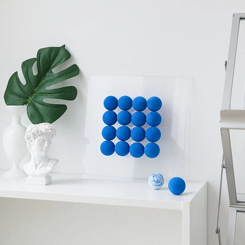 Mirror Ball Ornament Acrylic Marble Gomoku Contemporary Colorful Shelf Desk Living Room Office Bedroom Home Decor Gift Housewarming