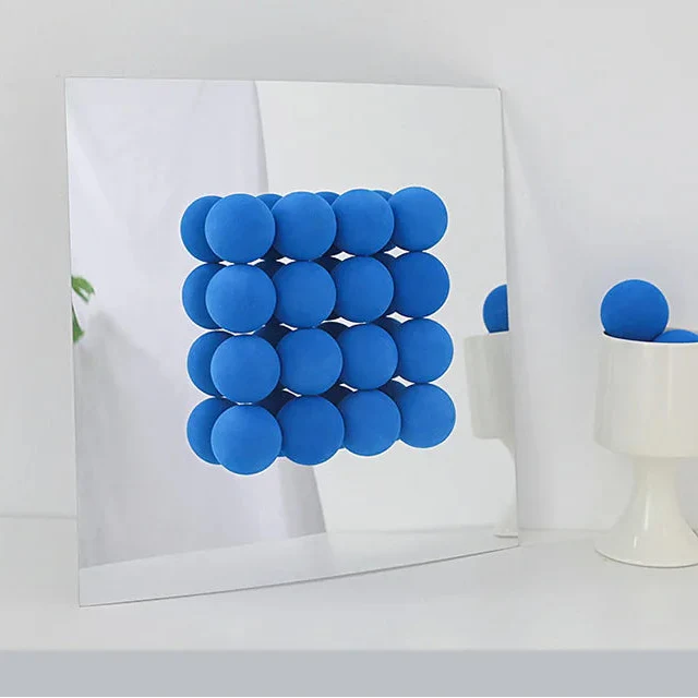 Mirror Ball Ornament Acrylic Marble Gomoku Contemporary Colorful Shelf Desk Living Room Office Bedroom Home Decor Gift Housewarming