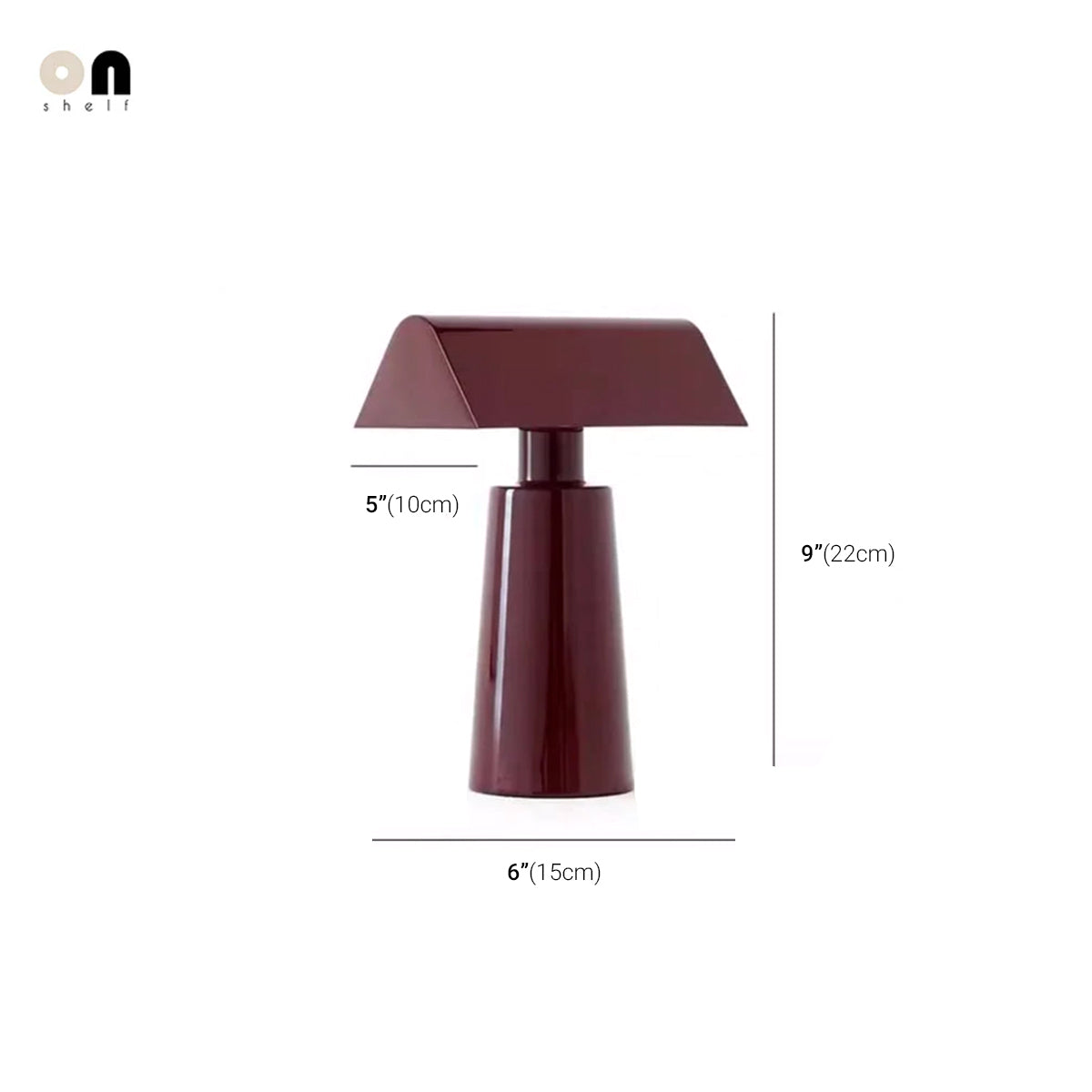 Table Lamp Cordless Wireless Pyramid Contemporary Mid-Century Retro Dimmable Bedroom Living Room Office Shelf Home Decor Gift