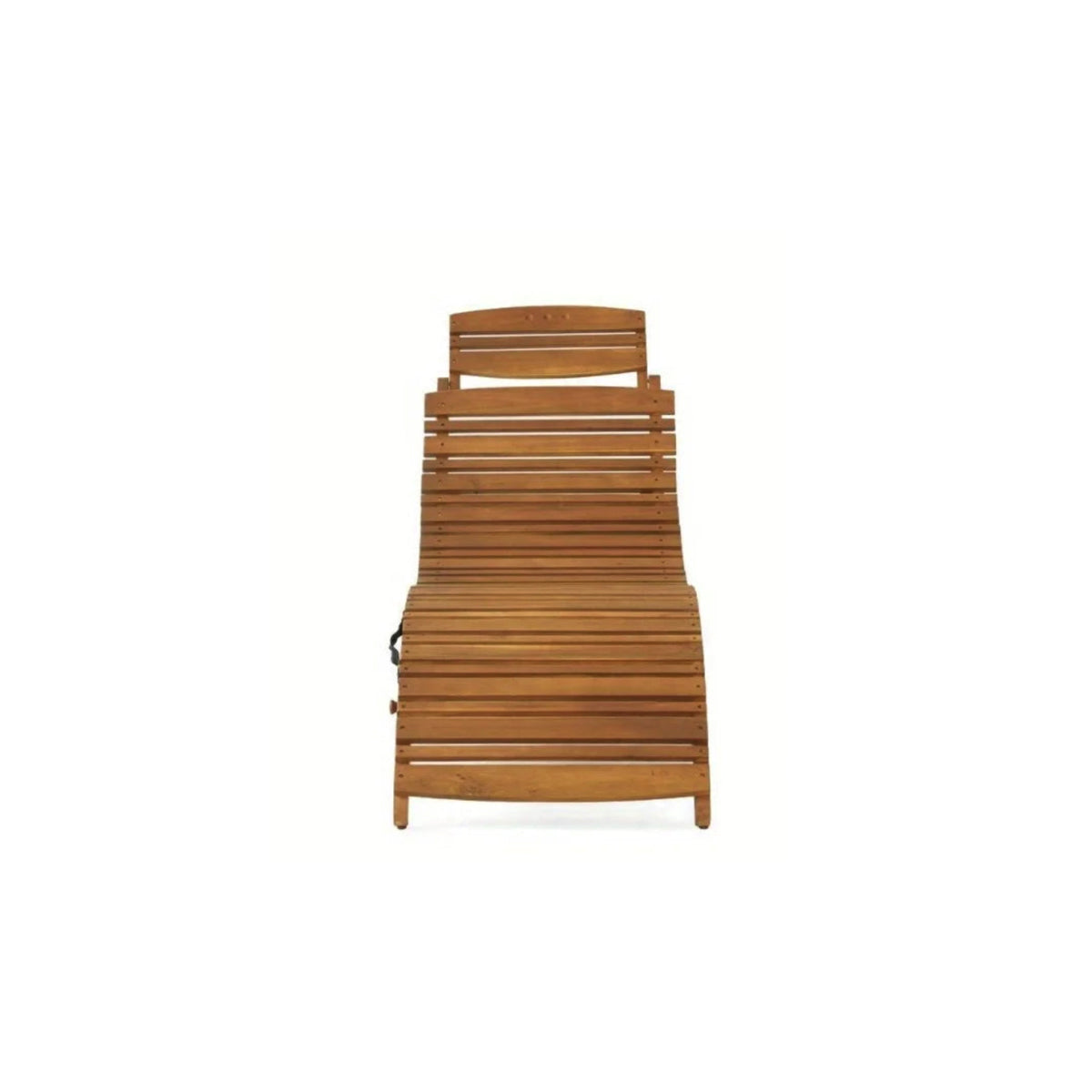 Outdoor Chaise Lounge Folding Acacia Wood Chair Patio Deck Garden Pool Furniture Vintage Sun Lounger Housewarming Gift Decor