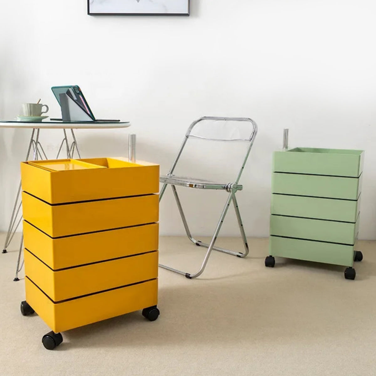 Storage Rack Drawer Organizer ABS Contemporary Mid-Century Retro Colorful Living Room Office Bedroom Home Furniture Gift