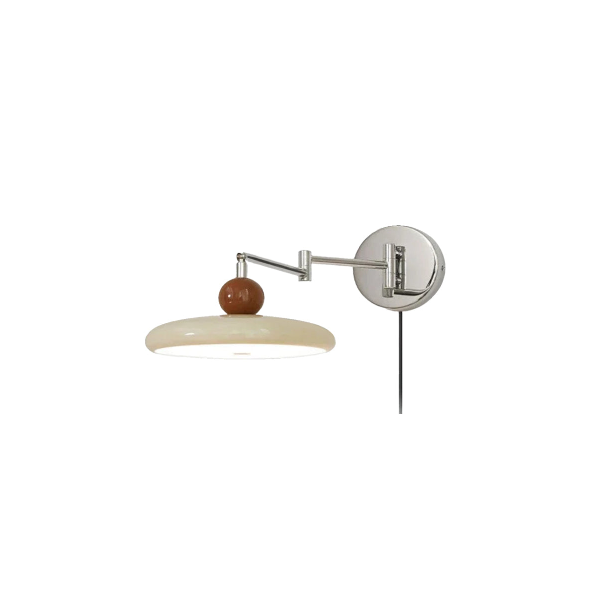 Wall Lamp Plug-in Ball Top Folding Nordic Mid-Century Retro Vintage Bedroom Living Room Office Reading Home Decor Gift Gift