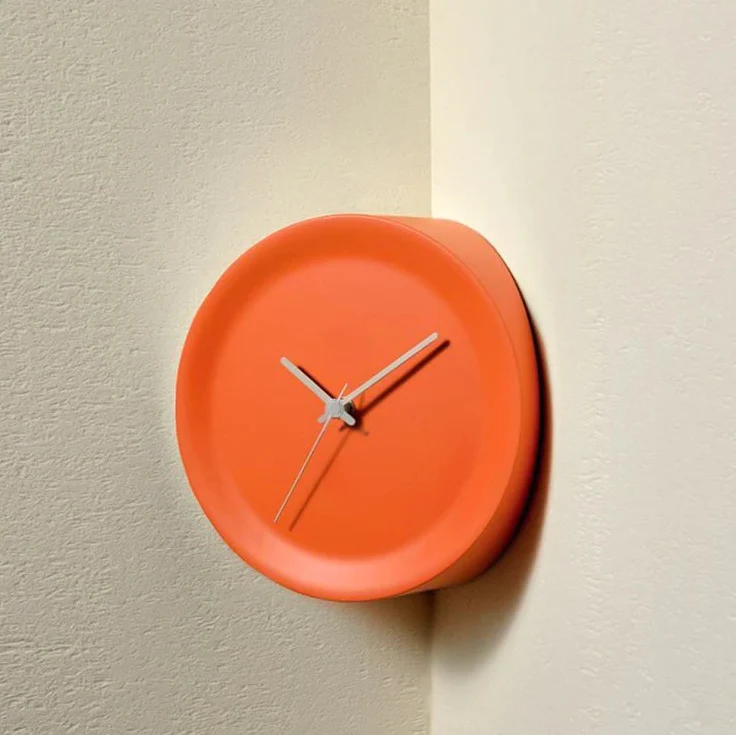 Wall Clock Corner Angle ABS Contemporary Retro Kid's Room Bedroom Living Room Office Kitchen Home Decor Colorful Gift Housewarming