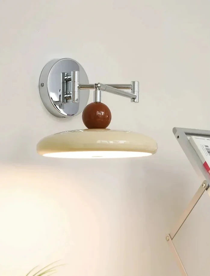 Wall Lamp Plug-in Ball Top Folding Nordic Mid-Century Retro Vintage Bedroom Living Room Office Reading Home Decor Gift Gift