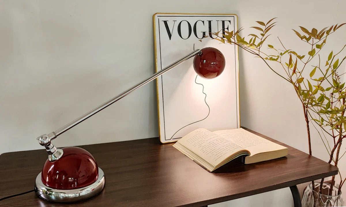 Table Lamp Rotating Ball Minimalist Retro Contemporary Mid-Century Dimmable Bedroom Living Room Office Shelf Home Decor Gift