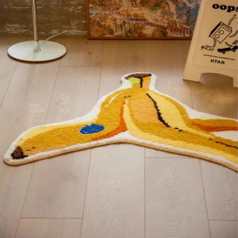 Bath Mat Rug Banana Humor Interactive Funny Japanese Retro Bathroom Bedroom Kitchen Home Decor Novelty Housewarming Gift