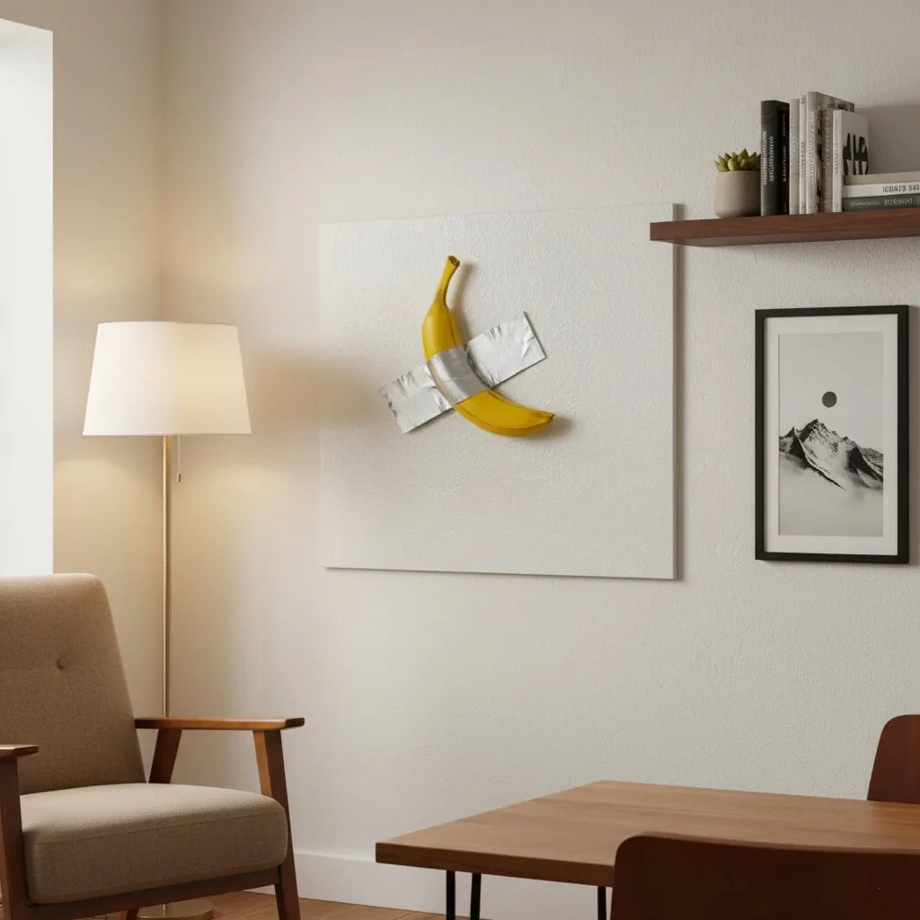 Wall Decor Banana Duck Tape Artistic Humor Contemporary Kid's Room Living Room Bedroom Office Home Decor Novelty Unique Gift