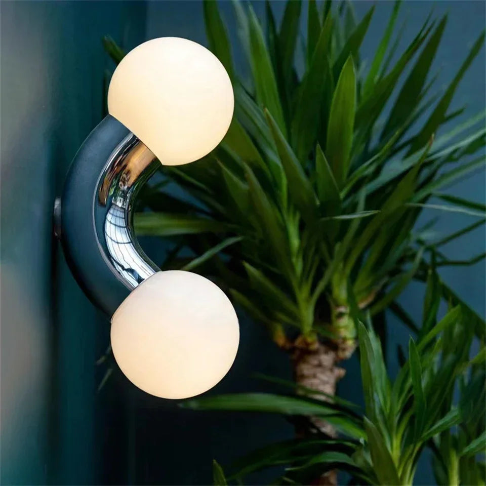 Wall Lamp Ceiling Light Chrome Ball Hotel Style Contemporary Fixture Bedroom Living Room Office Bathroom Home Decor Gift