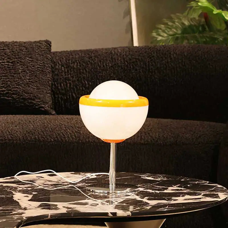 Table Lamp Wine Glass Shape ABS Retro Mid-Century Colorful Bedroom Living Room Office Shelf Desk Home Decor Gift Housewarming Unique